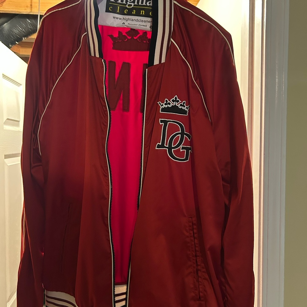 Dolce & Gabbana Red Windbreaker Jacket